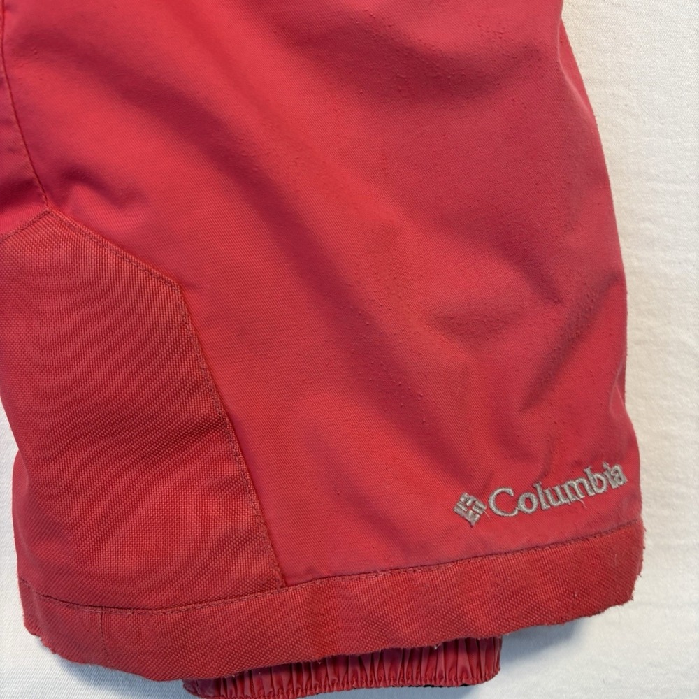 Columbia Girls Pink Size Medium Bin Ski Suit Suspenders Very Worn But No Holes - Picture 4 of 15